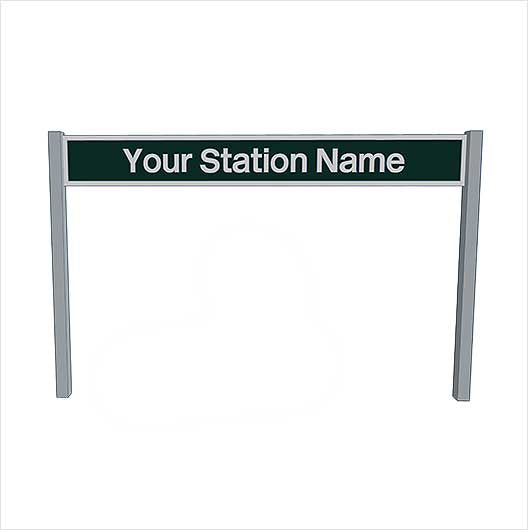 HO Scale Pre-Coloured Single-Sided Personalised Post-Privatisation Era Station Name Board