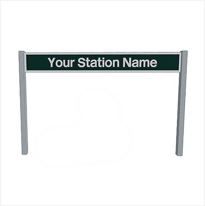 HO Scale Pre-Coloured Single-Sided Personalised Post-Privatisation Era Station Name Board