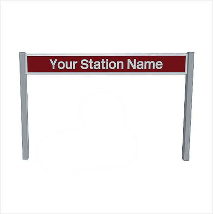 TT Scale Pre-Coloured Double-Sided Personalised Post-Privatisation Era Station Name Board