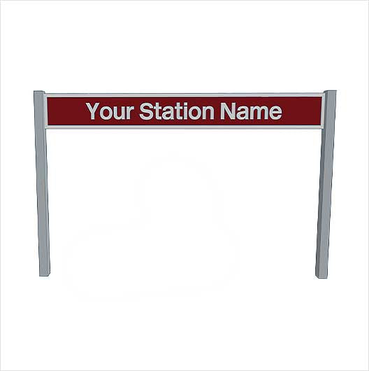 TT Scale | Pre-Coloured | Single-Sided Personalised Post-Privatisation Era Station Name Board