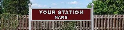 O Scale Pre-Coloured Double-Sided Personalised Steam-Era Station Name Board - Style 1 - Two Lines of Text