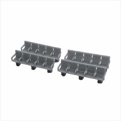 OO Scale | Ready to Paint | Station Seating - Row of 5 - with Arms (4 pack)
