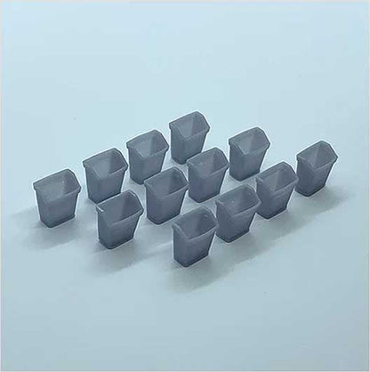 OO Scale Ready to Paint Wall Mounted Station Bin (12 pack)