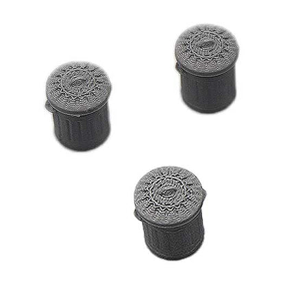 OO Scale Pre-Coloured Galvanised Bin with Removable Lid