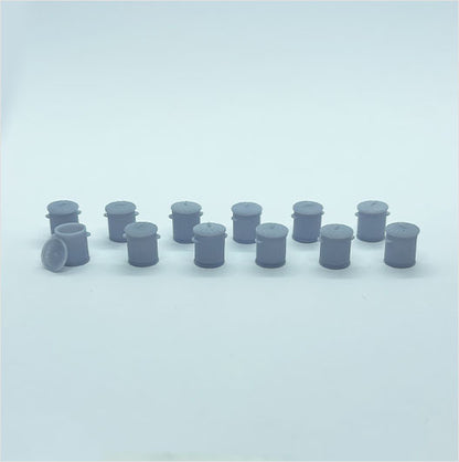 OO Scale | Ready to Paint | Galvanised Metal Bin with Removable Lid