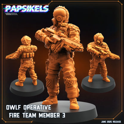 Aliens Vs Humans - Dark Space I OWLF Operative Fire Team Units - Papsikels, 28mm / 32mm Mini for TTRPG Gaming, Alien RPG