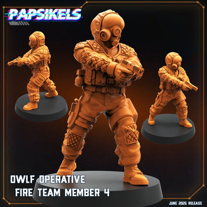 Aliens Vs Humans - Dark Space I OWLF Operative Fire Team Units - Papsikels, 28mm / 32mm Mini for TTRPG Gaming, Alien RPG