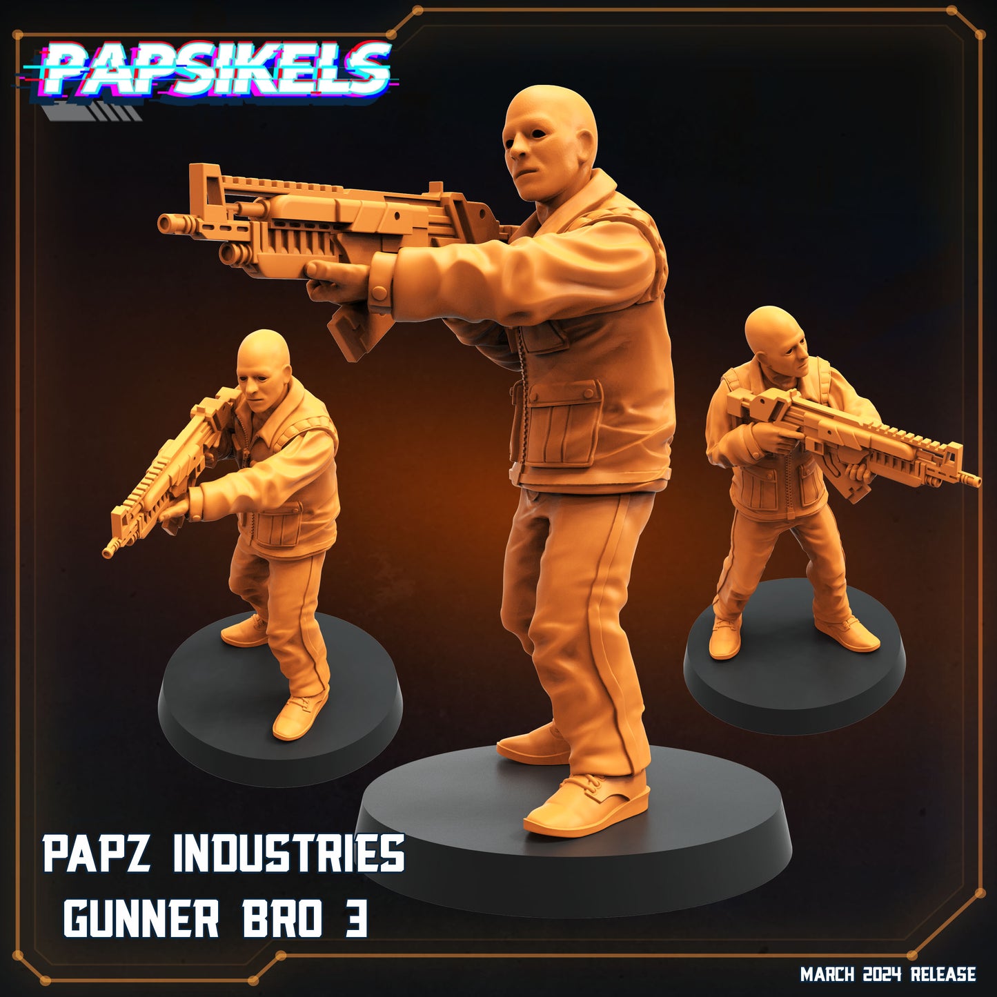 Aliens Vs Humans - That Thing - Papz Industries Gunner Bros / Working Joes Set 1 , Papsikels, 32mm Mini
