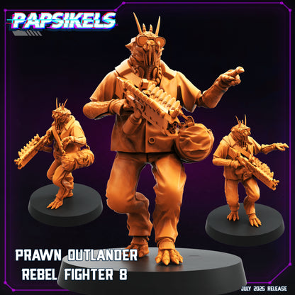 Cyberpunk, Prawn Outlander Rebel Fighter - District 9 Fan Art, Papsikels, 28mm or 32mm Mini for RPG, TTRPG, Wargaming