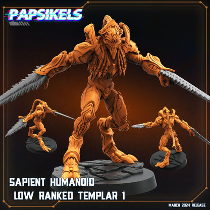 Aliens Vs Humans - That Thing - Sapient Humanoid Low Ranked Templars - Starcraft Protoss , Papsikels, 32mm Mini