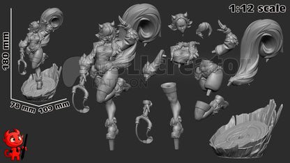 Squirrel Girl from Marvel Rivals (fan art) | Full Model or Bust | Miniature scale 1:12 | h3LL Creator | DIY Model Kit