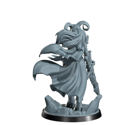 Kaela The Infernal Blade, Tiefling Warrior | Dungeons and Damsels | Cosmondo | 28mm, 32mm, 75mm | Dungeons & Dragons | TTRPG | RPG | Resin