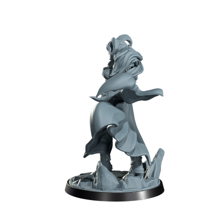 Kaela The Infernal Blade, Tiefling Warrior | Dungeons and Damsels | Cosmondo | 28mm, 32mm, 75mm | Dungeons & Dragons | TTRPG | RPG | Resin