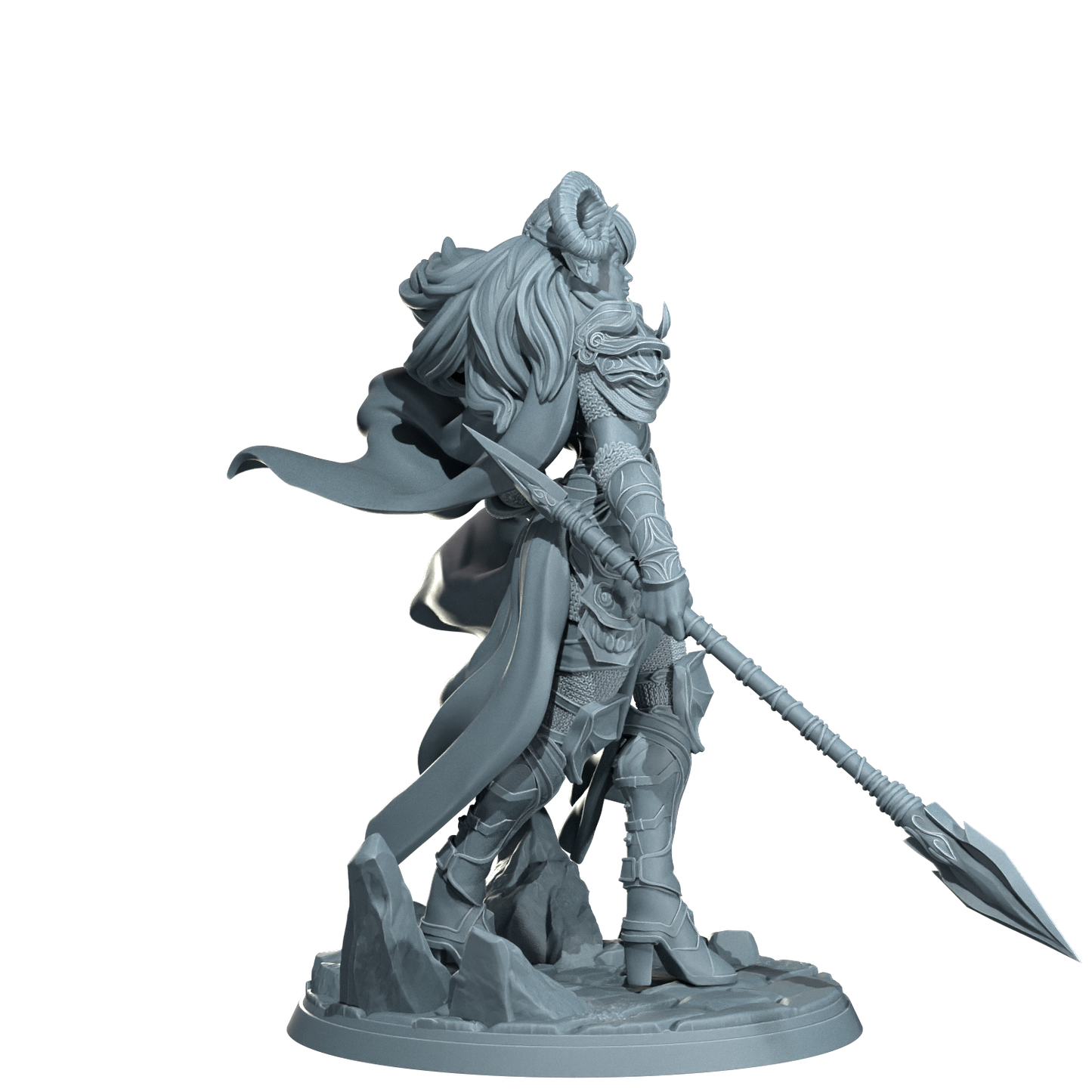 Kaela The Infernal Blade, Tiefling Warrior | Dungeons and Damsels | Cosmondo | 28mm, 32mm, 75mm | Dungeons & Dragons | TTRPG | RPG | Resin