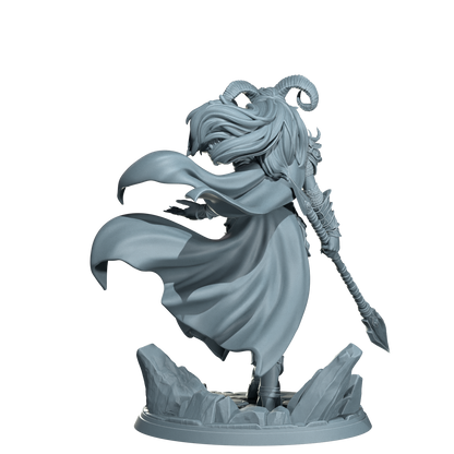 Kaela The Infernal Blade, Tiefling Warrior | Dungeons and Damsels | Cosmondo | 28mm, 32mm, 75mm | Dungeons & Dragons | TTRPG | RPG | Resin