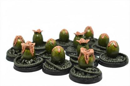 Xenomorph International Egg Miniatures: Set of 5 Papsikels 32mm Models for Alien RPG, Predator & Sci-Fi Gaming
