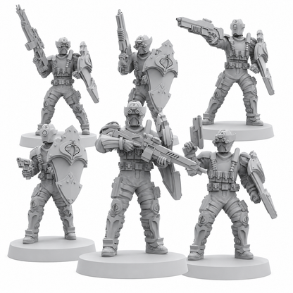 Cobra Alley Viper Troopers 2 Cyberpunk Security Force Papsikels Sci Fi Resin Miniatures