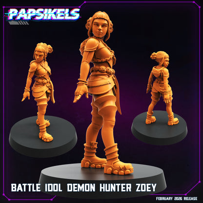 KPop Demon Hunters fanart Zoey Papsikels cyberpunk resin miniature standing pose