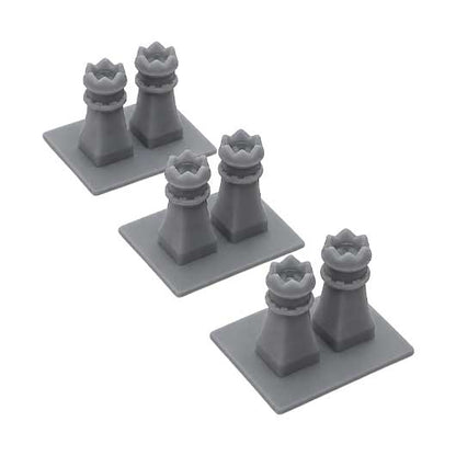 OO Scale Ready to Paint Chimney Pots - Style 1 (3 pack)