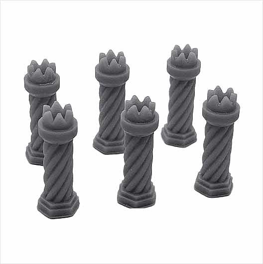 OO Scale Ready to Paint Chimney Pot - Tudor-Style 1 (6 pack)
