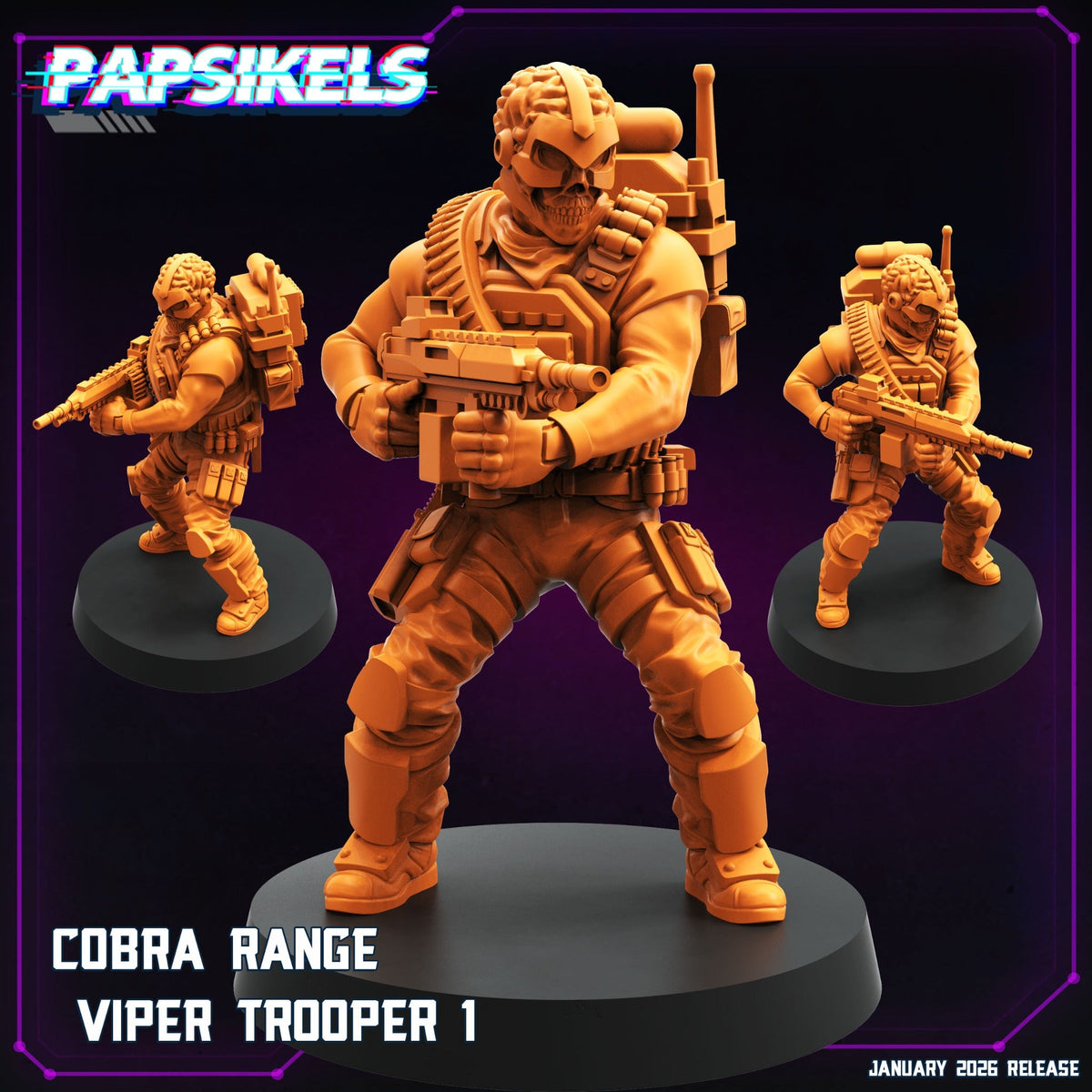 Cobra Range Viper Trooper 1 cyberpunk rifleman resin miniature