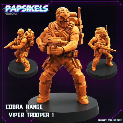 Cobra Range Viper Trooper 1 cyberpunk rifleman resin miniature