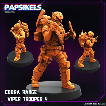 Cobra Range Viper Trooper 4 close-combat cyberpunk resin miniature