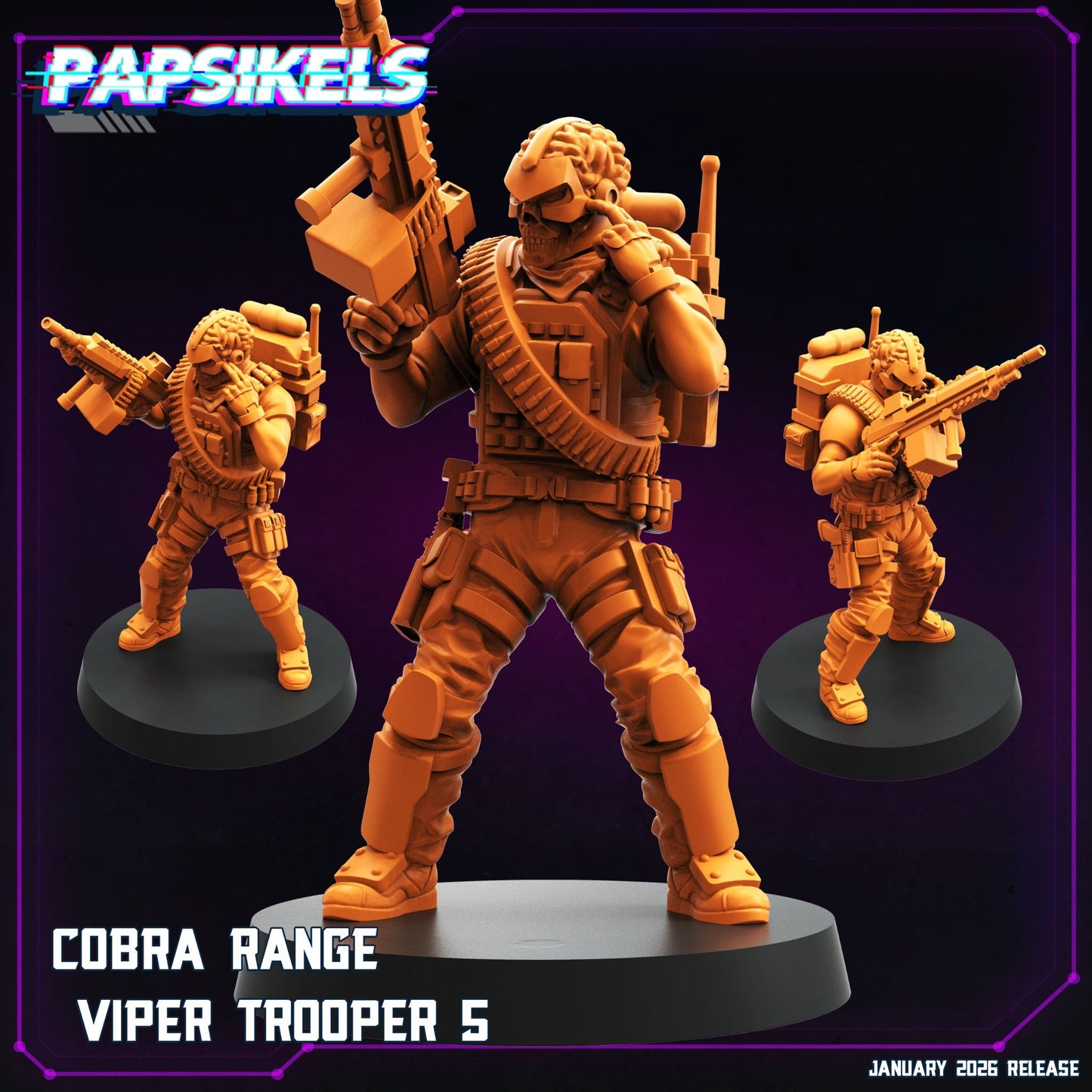 Cobra Range Viper Trooper 5 communications specialist resin miniature