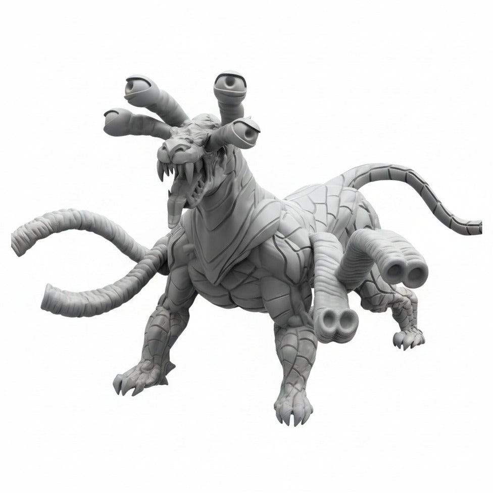 Cyber Quickdeath Papsikels sci-fi resin miniature with multiple eyestalks and cybernetic limbs