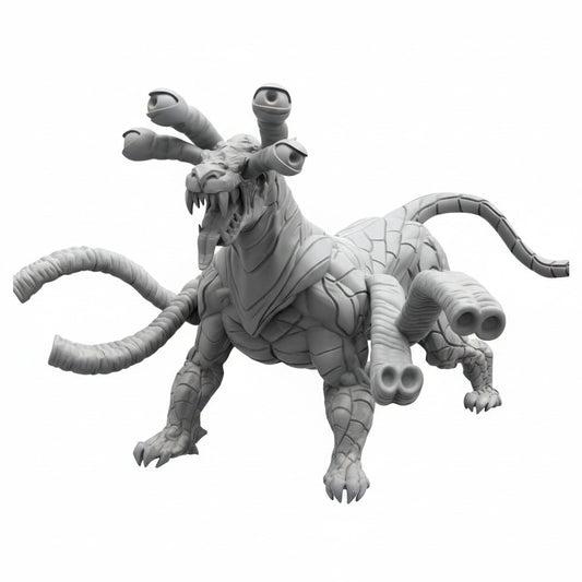 Cyber Quickdeath Papsikels sci-fi resin miniature with multiple eyestalks and cybernetic limbs