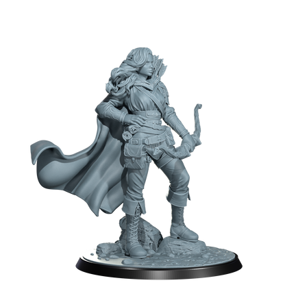 Arannis Windwhisper, Elven Ranger | Dungeons and Damsels | Cosmondo | 28mm, 32mm, 75mm | Dungeons & Dragons | TTRPG | RPG | Resin