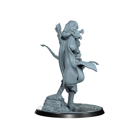 Arannis Windwhisper, Elven Ranger | Dungeons and Damsels | Cosmondo | 28mm, 32mm, 75mm | Dungeons & Dragons | TTRPG | RPG | Resin