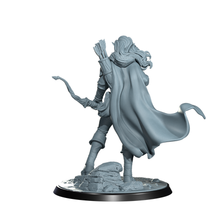 Arannis Windwhisper, Elven Ranger | Dungeons and Damsels | Cosmondo | 28mm, 32mm, 75mm | Dungeons & Dragons | TTRPG | RPG | Resin