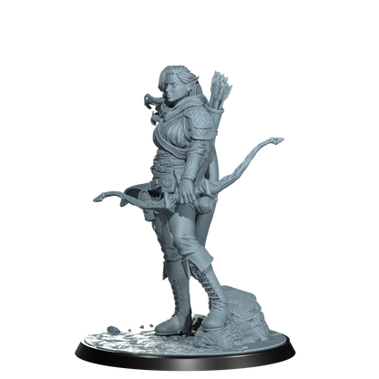 Arannis Windwhisper, Elven Ranger | Dungeons and Damsels | Cosmondo | 28mm, 32mm, 75mm | Dungeons & Dragons | TTRPG | RPG | Resin