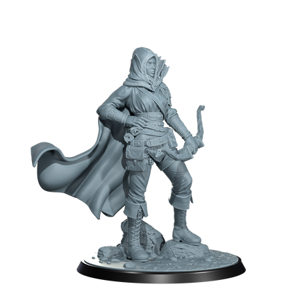 Arannis Windwhisper, Elven Ranger | Dungeons and Damsels | Cosmondo | 28mm, 32mm, 75mm | Dungeons & Dragons | TTRPG | RPG | Resin