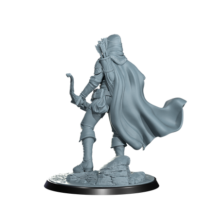 Arannis Windwhisper, Elven Ranger | Dungeons and Damsels | Cosmondo | 28mm, 32mm, 75mm | Dungeons & Dragons | TTRPG | RPG | Resin