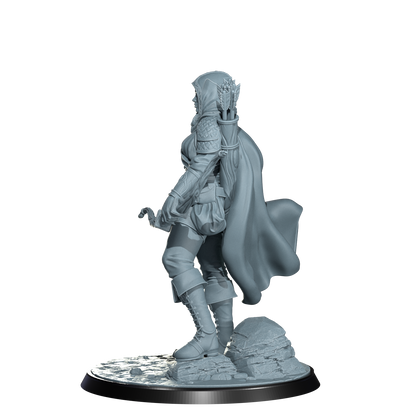 Arannis Windwhisper, Elven Ranger | Dungeons and Damsels | Cosmondo | 28mm, 32mm, 75mm | Dungeons & Dragons | TTRPG | RPG | Resin