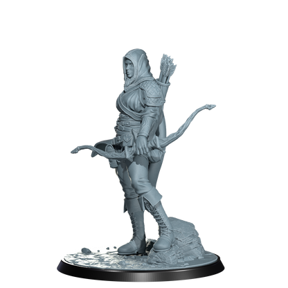 Arannis Windwhisper, Elven Ranger | Dungeons and Damsels | Cosmondo | 28mm, 32mm, 75mm | Dungeons & Dragons | TTRPG | RPG | Resin