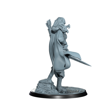 Arannis Windwhisper, Elven Ranger | Dungeons and Damsels | Cosmondo | 28mm, 32mm, 75mm | Dungeons & Dragons | TTRPG | RPG | Resin