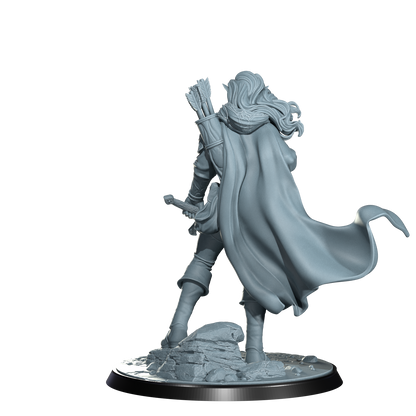 Arannis Windwhisper, Elven Ranger | Dungeons and Damsels | Cosmondo | 28mm, 32mm, 75mm | Dungeons & Dragons | TTRPG | RPG | Resin