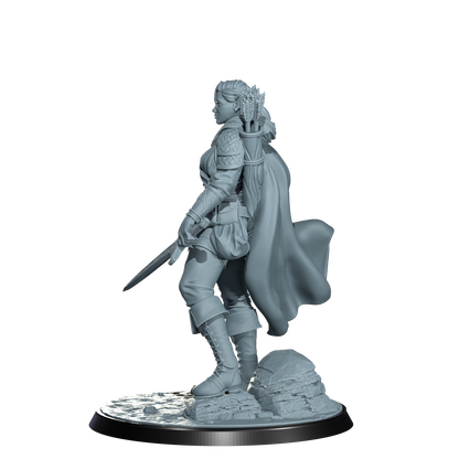 Arannis Windwhisper, Elven Ranger | Dungeons and Damsels | Cosmondo | 28mm, 32mm, 75mm | Dungeons & Dragons | TTRPG | RPG | Resin