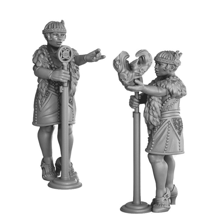 Erzulie Voodoo singer fantasy resin miniature variants in matte light grey