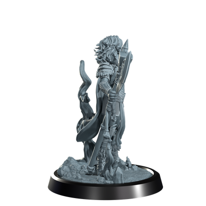 Ignara Flameborn, Fire Genasi Barbarian | Dungeons and Damsels | Cosmondo | 28mm, 32mm, 75mm | Dungeons & Dragons | TTRPG | RPG | Resin