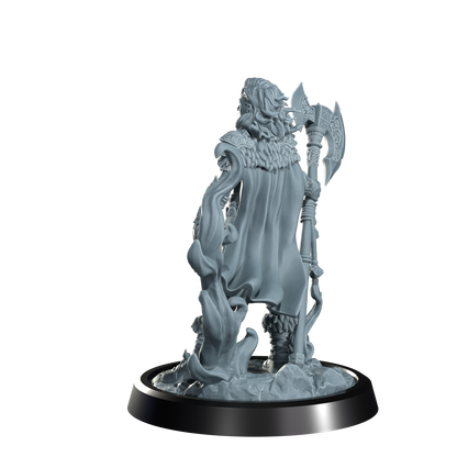 Ignara Flameborn, Fire Genasi Barbarian | Dungeons and Damsels | Cosmondo | 28mm, 32mm, 75mm | Dungeons & Dragons | TTRPG | RPG | Resin