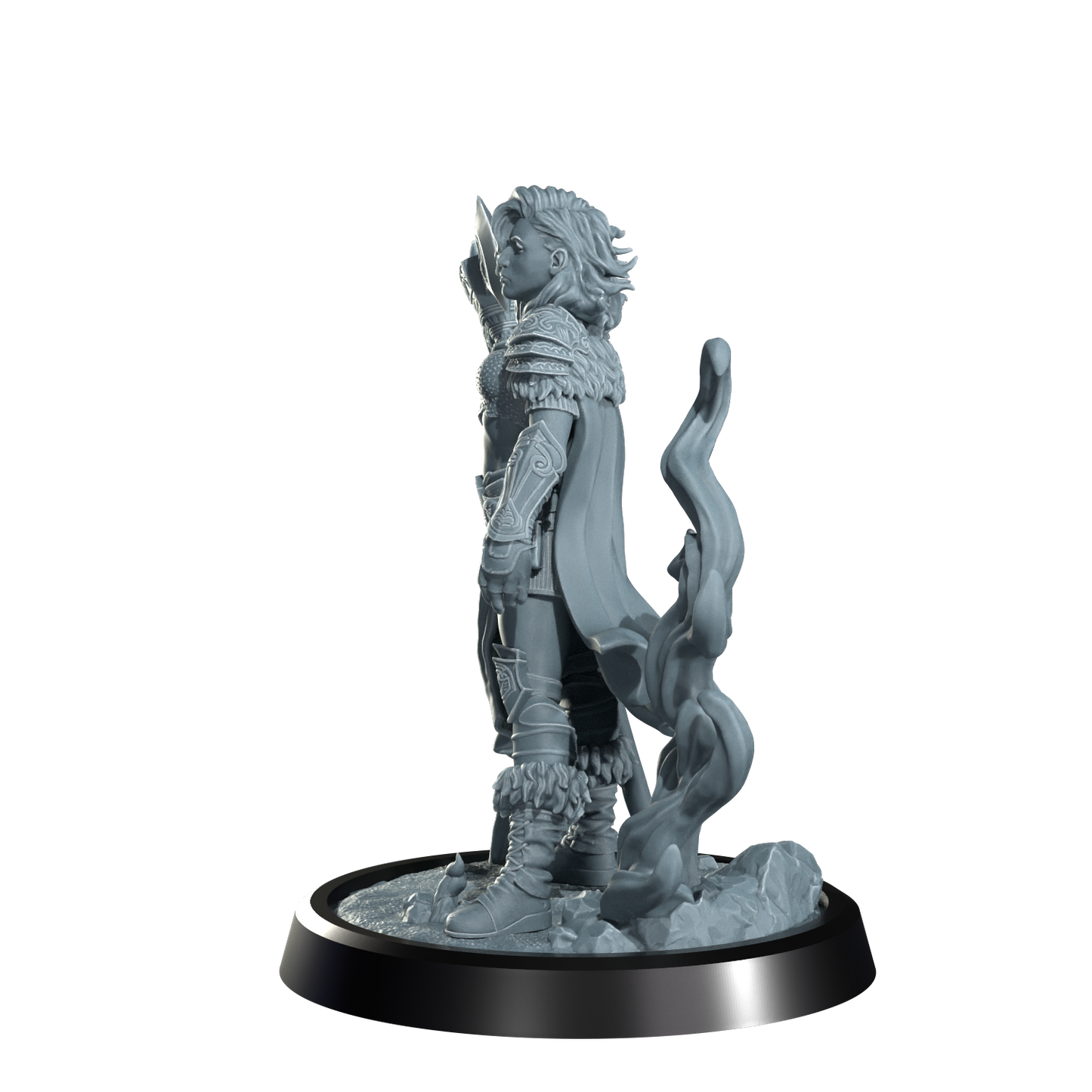 Ignara Flameborn, Fire Genasi Barbarian | Dungeons and Damsels | Cosmondo | 28mm, 32mm, 75mm | Dungeons & Dragons | TTRPG | RPG | Resin