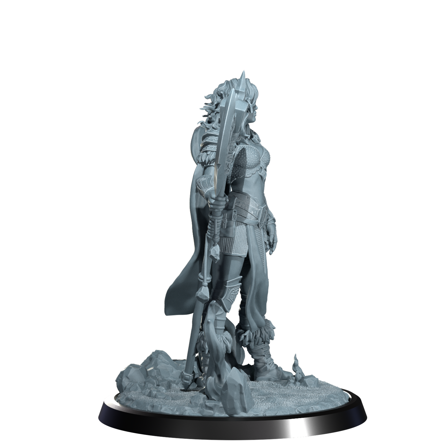 Ignara Flameborn, Fire Genasi Barbarian | Dungeons and Damsels | Cosmondo | 28mm, 32mm, 75mm | Dungeons & Dragons | TTRPG | RPG | Resin