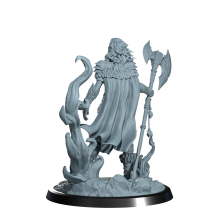 Ignara Flameborn, Fire Genasi Barbarian | Dungeons and Damsels | Cosmondo | 28mm, 32mm, 75mm | Dungeons & Dragons | TTRPG | RPG | Resin