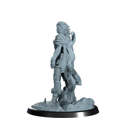 Ignara Flameborn, Fire Genasi Barbarian | Dungeons and Damsels | Cosmondo | 28mm, 32mm, 75mm | Dungeons & Dragons | TTRPG | RPG | Resin