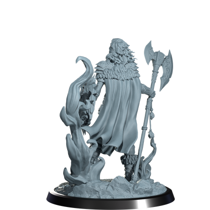Ignara Flameborn, Fire Genasi Barbarian | Dungeons and Damsels | Cosmondo | 28mm, 32mm, 75mm | Dungeons & Dragons | TTRPG | RPG | Resin