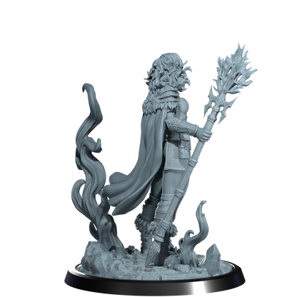 Ignara Flameborn, Fire Genasi Barbarian | Dungeons and Damsels | Cosmondo | 28mm, 32mm, 75mm | Dungeons & Dragons | TTRPG | RPG | Resin
